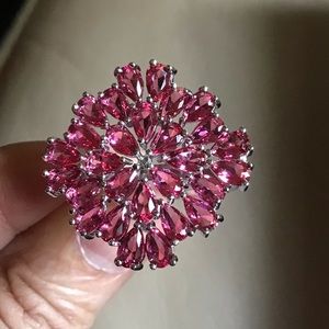 Sterling Silver Rhodolite Garnet Ring 9